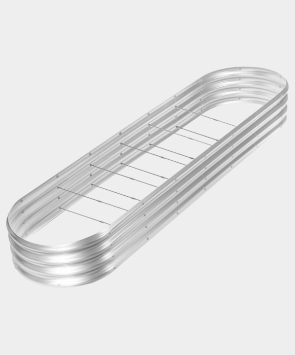 Land Guard 8ft Galvanized Raised Garden Bed Kit