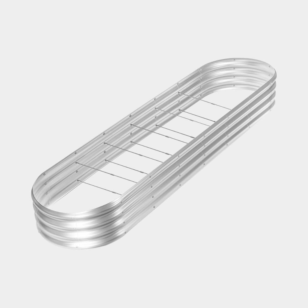 Land Guard 8ft Galvanized Raised Garden Bed Kit