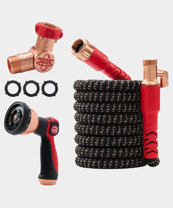 Pocket Hose Copper Head w/New Pocket Pivot Expandable Garden