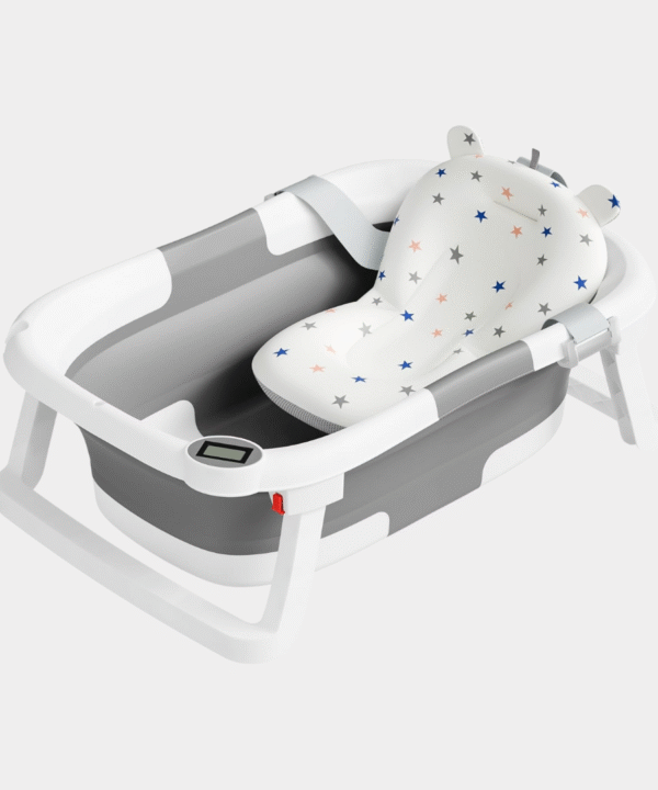 Baby Bath Tub with Soft Cushion & Thermometer